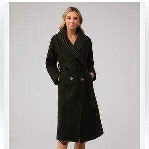 Heartloom Dark Green Wool Blend Coat